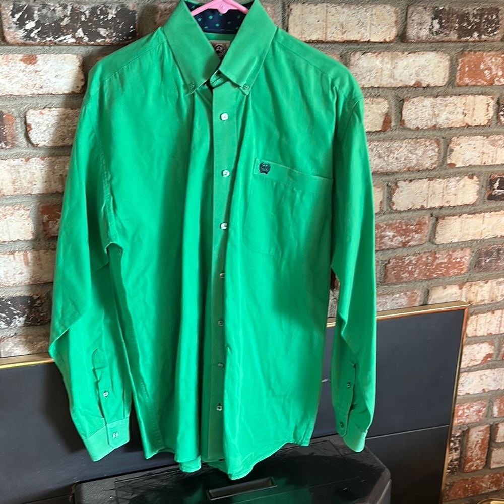 Men's Green Cinch Long Sleeve Shirt